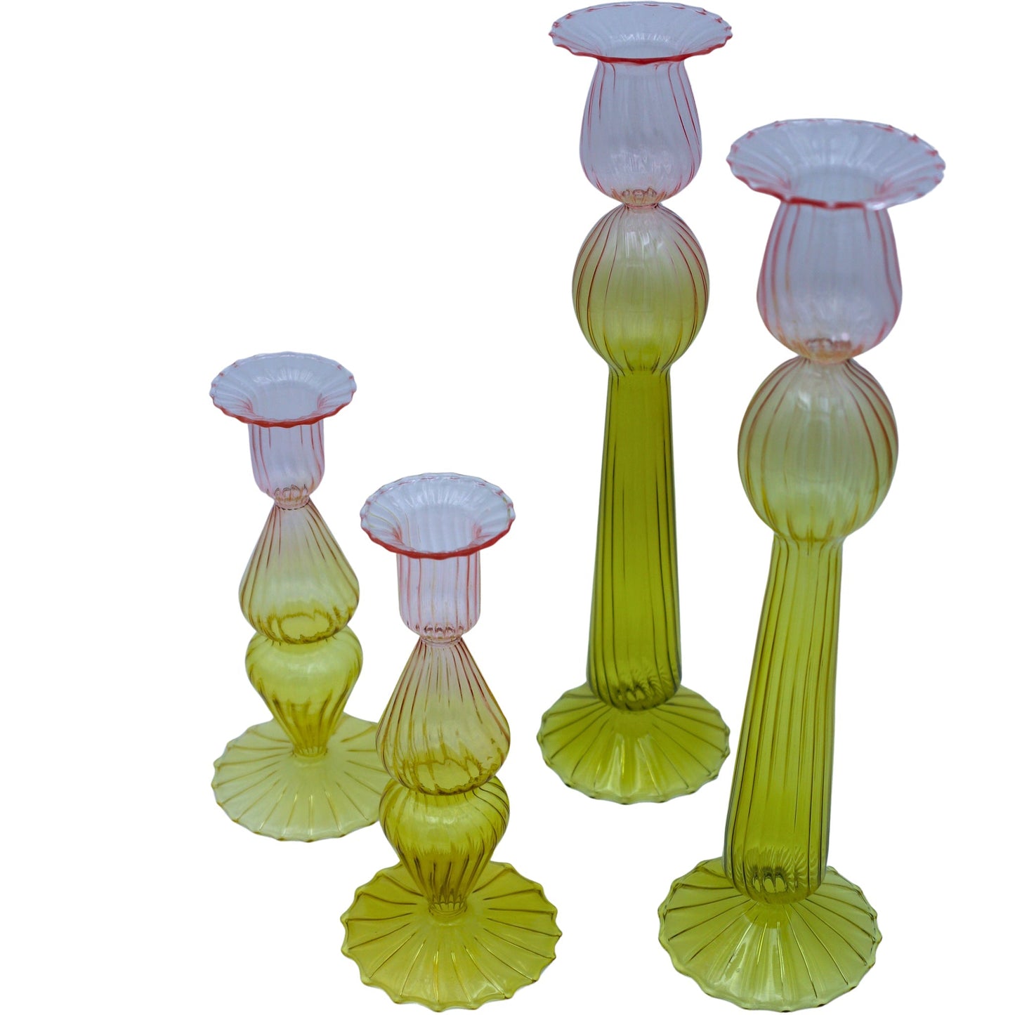 Bergamot Met Rose Candle Holder - Set of 4 - mosswell.us