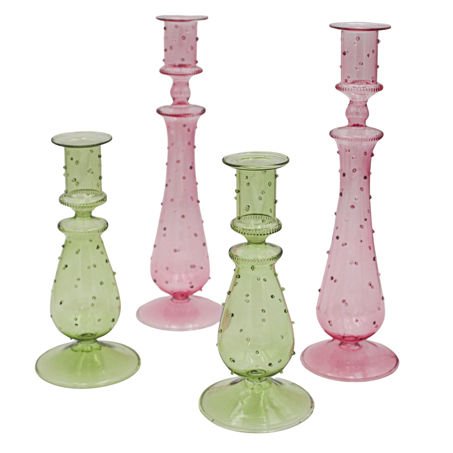 Olive Grove Dotty Candle Holder - Pair - mosswell.us