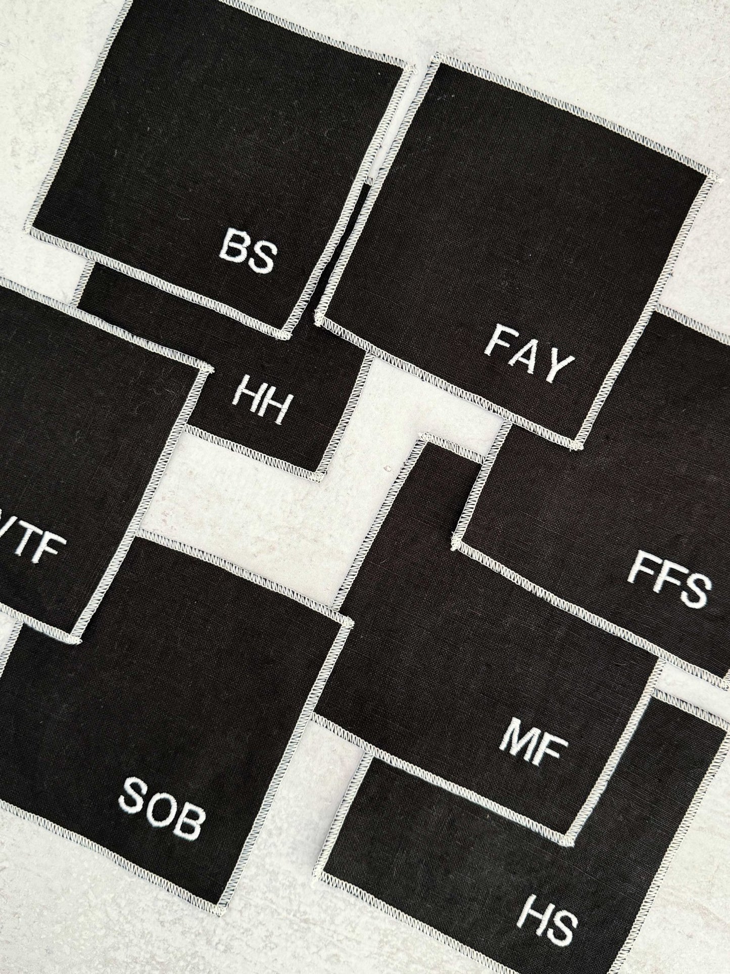 Sweary Cocktail Coasters in Black and White, set of eight - mosswell.us