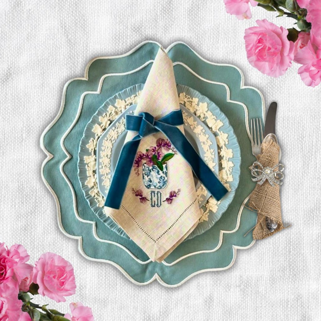 THRIVE BLUE FABRIC PLACEMAT - mosswell.us