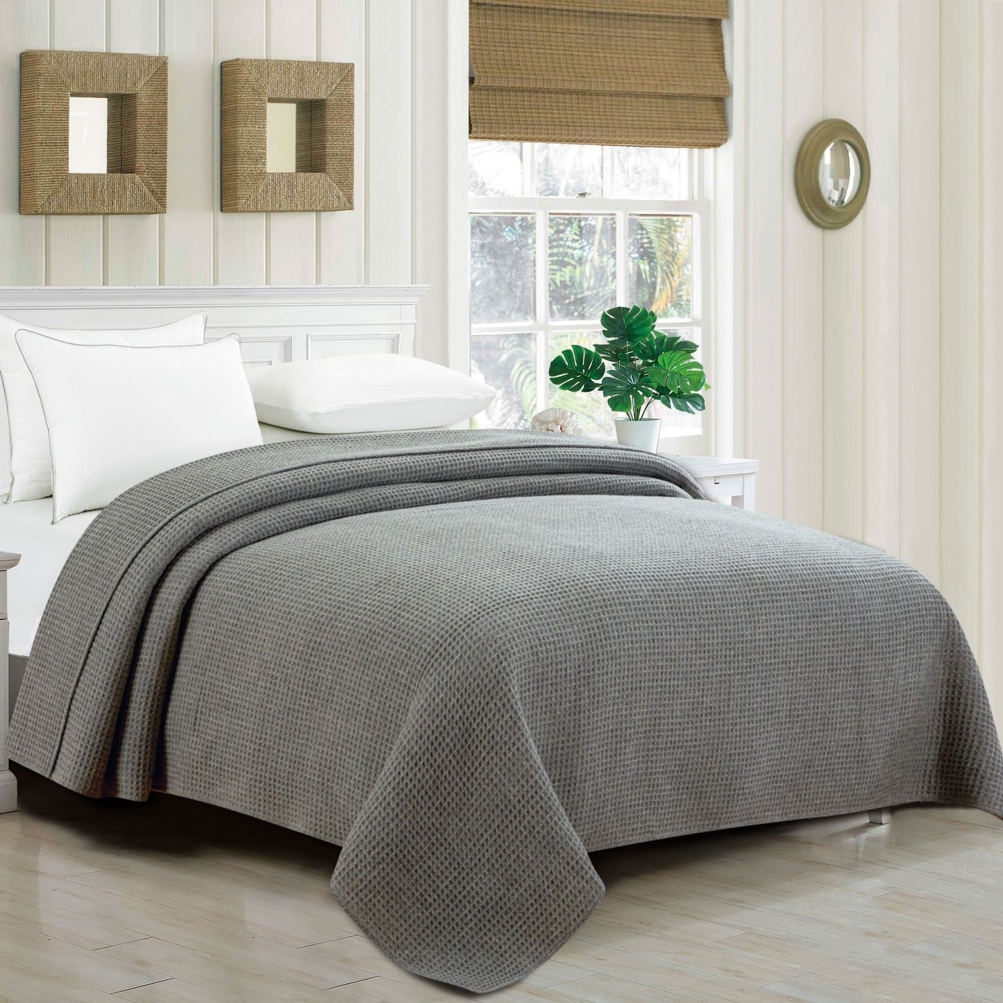 100% Merino Wool Waffle Weave Blanket - mosswell.us