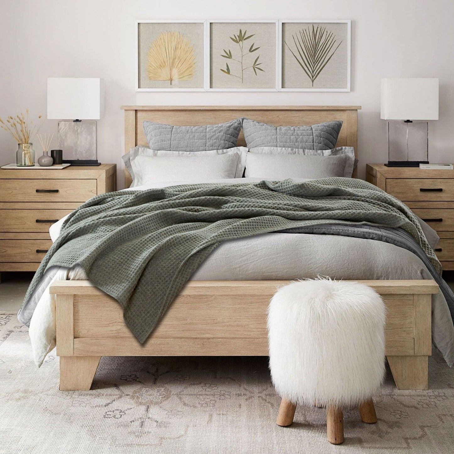 100% Merino Wool Waffle Weave Blanket - mosswell.us