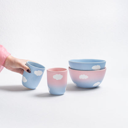 Blue Cereal Bowl 10.2" stoneware ceramic —  Cloud Collection Gift Box