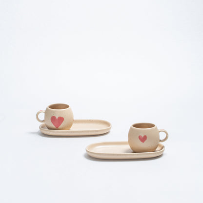 Hearts Stoneware ceramic Mug 17oz / 500ml —  Limited Edition