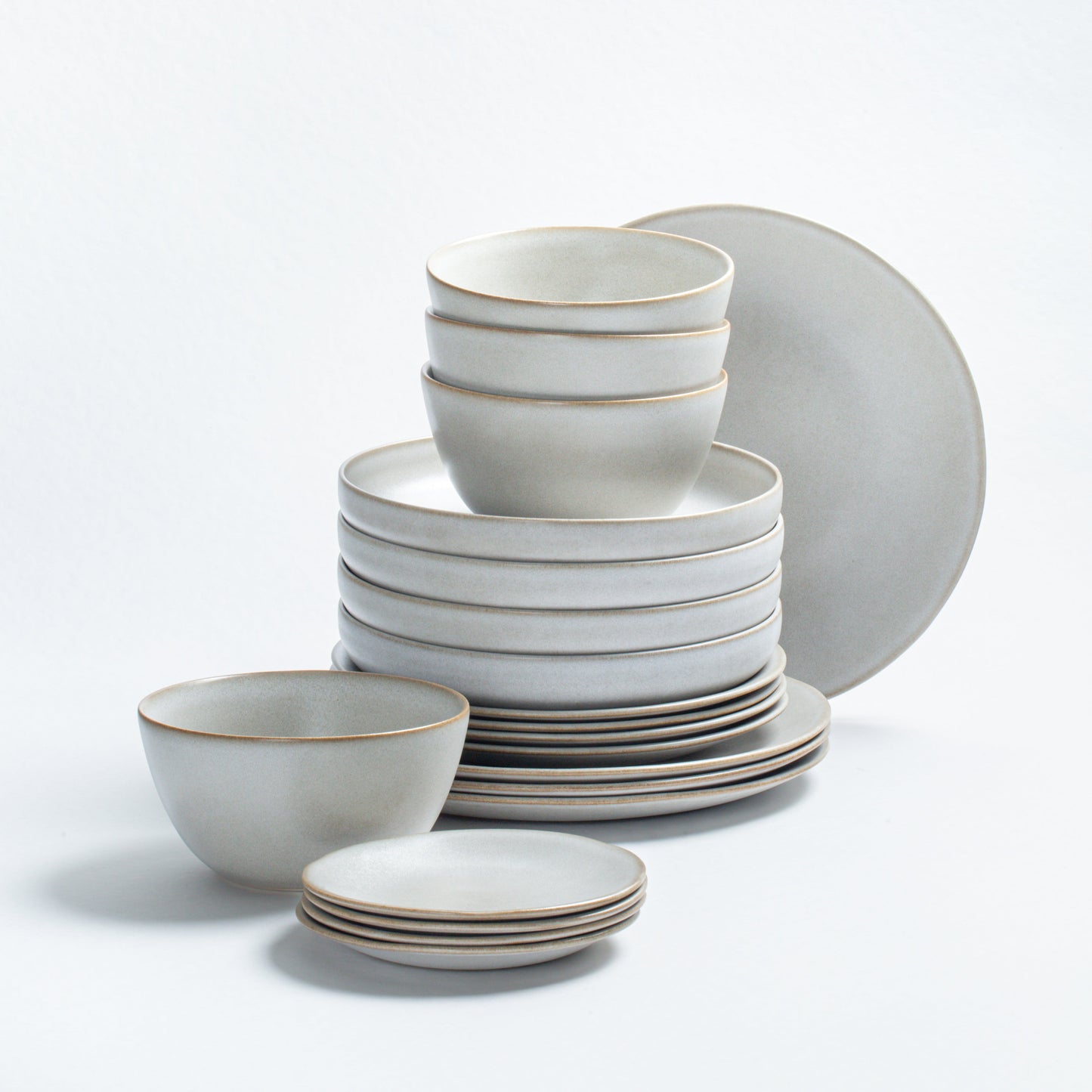 Set of 20 stoneware ceramic Dinnerware — Terra Porcelanic Collection