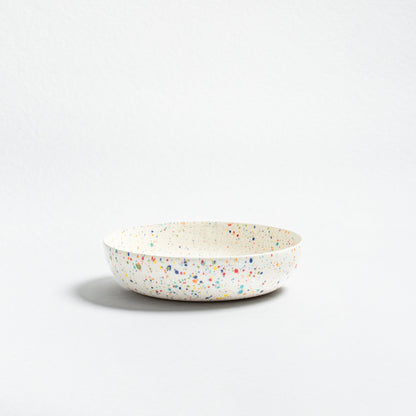 Set of 6 White Pasta Plates 8.3" stoneware ceramic — Party Collection