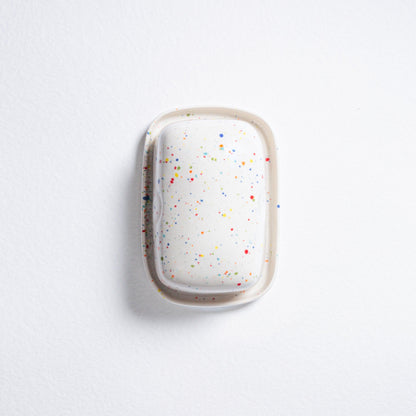 White Butter Dish stoneware ceramic — Party Collection