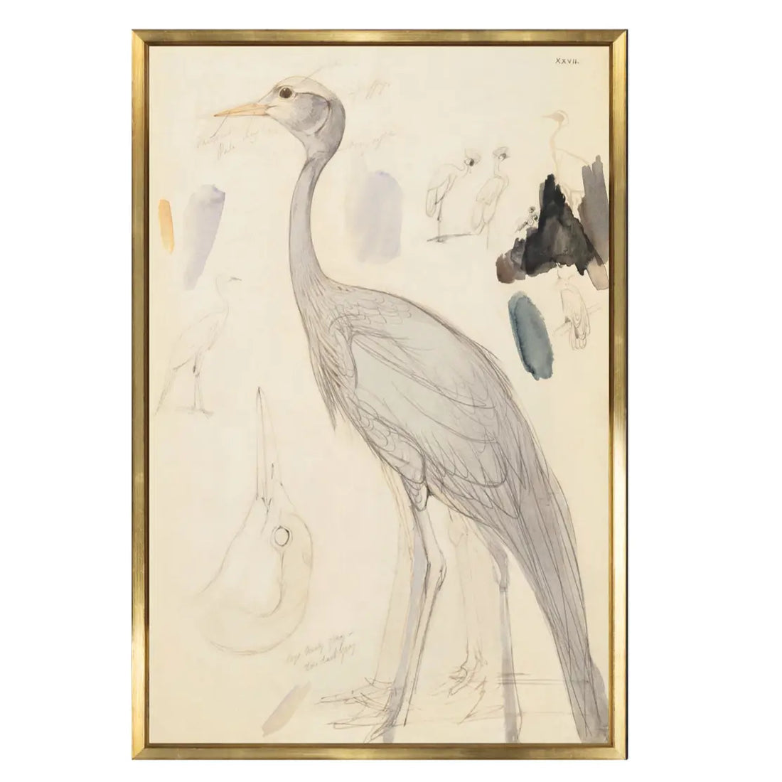 Standing Crane Framed Art