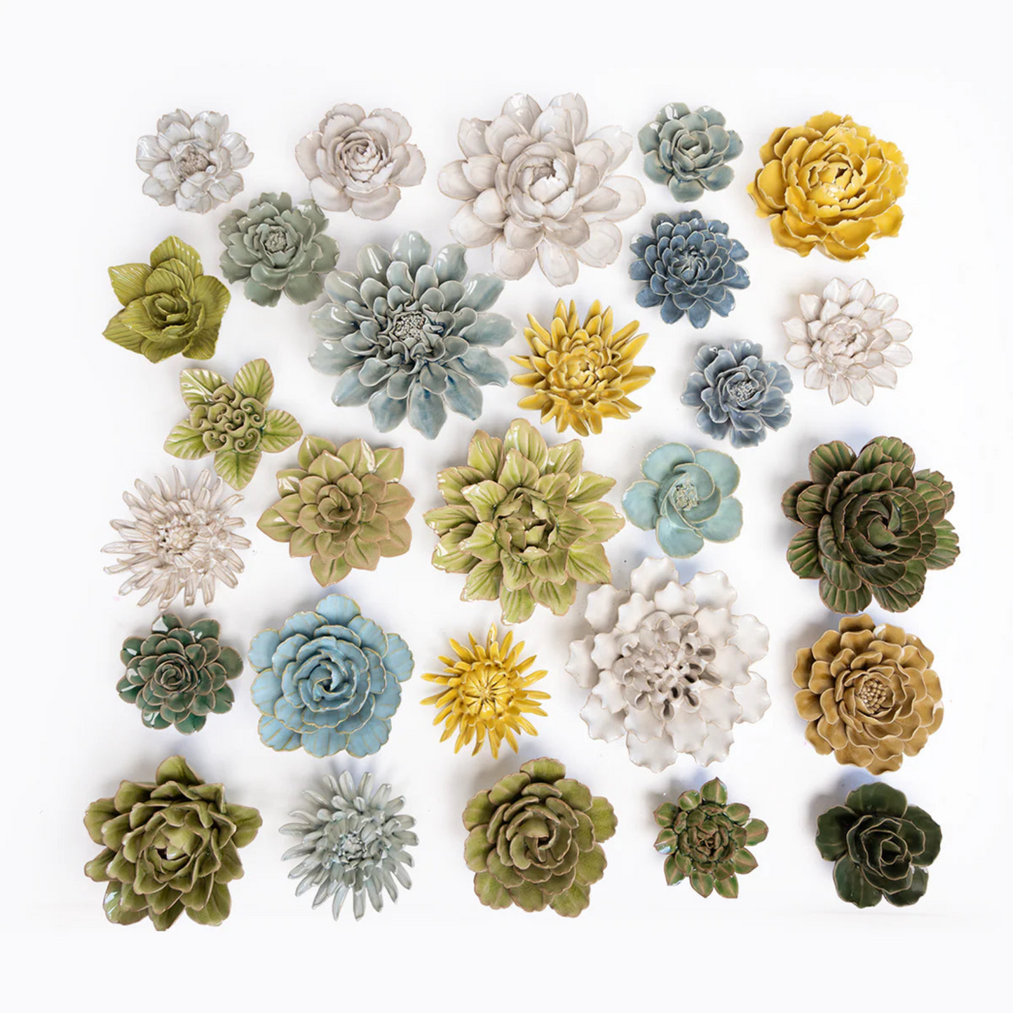 Ceramic Flower Wall Art Lettuce Pearl 6: Sea Lettuce Large Pearl