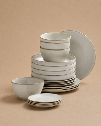 Set of 20 stoneware ceramic Dinnerware — Terra Porcelanic Collection