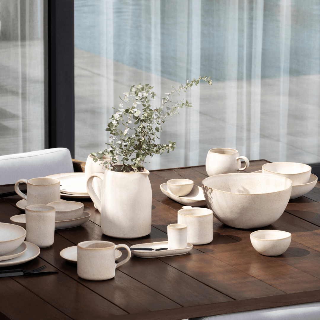 Set of 16 stoneware ceramic Dinnerware — Sand Storm Collection