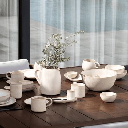 Set of 16 stoneware ceramic Dinnerware — Sand Storm Collection