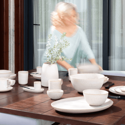 Set of 16 stoneware ceramic Dinnerware — Sand Storm Collection