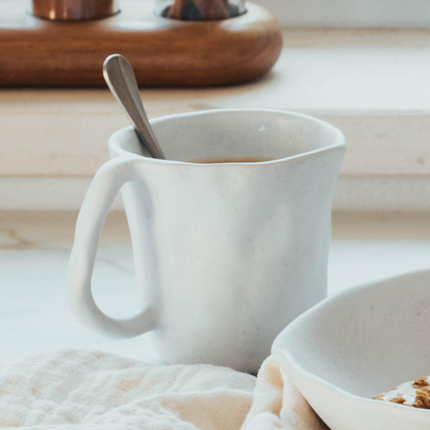 White Mug 10.1oz / 300ml stoneware ceramic — Pure Collection