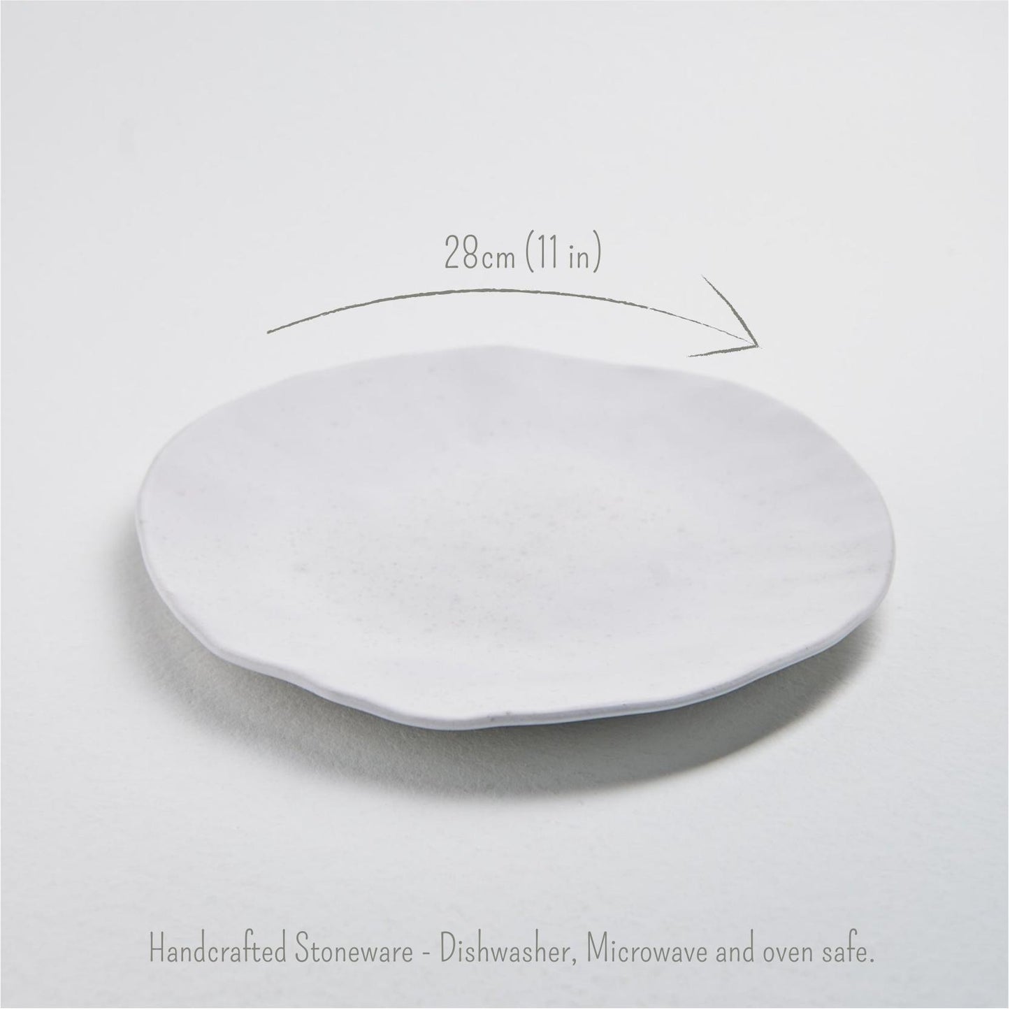 Set of 16 White stoneware ceramic Dinnerware — Pure Collection