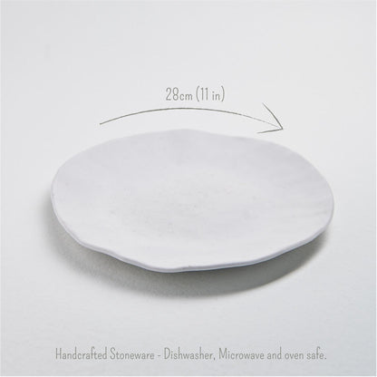 Set of 16 White stoneware ceramic Dinnerware — Pure Collection