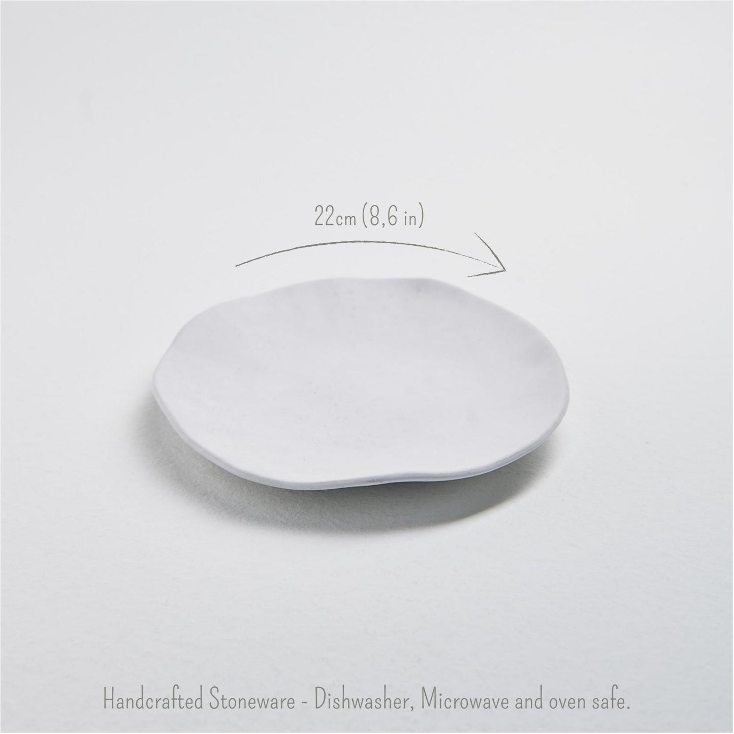 Set of 16 White stoneware ceramic Dinnerware — Pure Collection