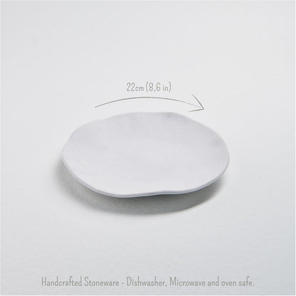 Set of 16 White stoneware ceramic Dinnerware — Pure Collection