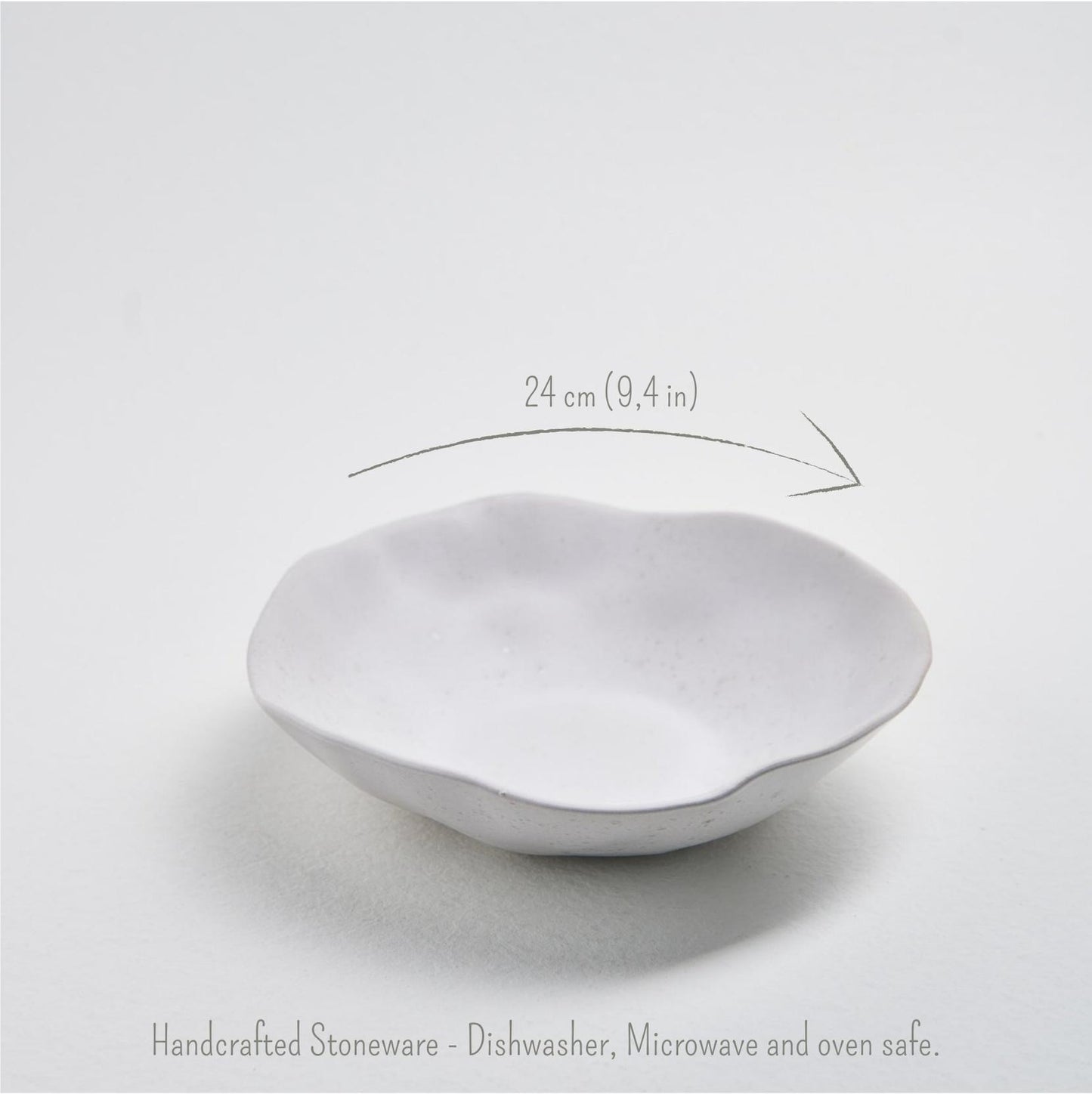 Set of 16 White stoneware ceramic Dinnerware — Pure Collection