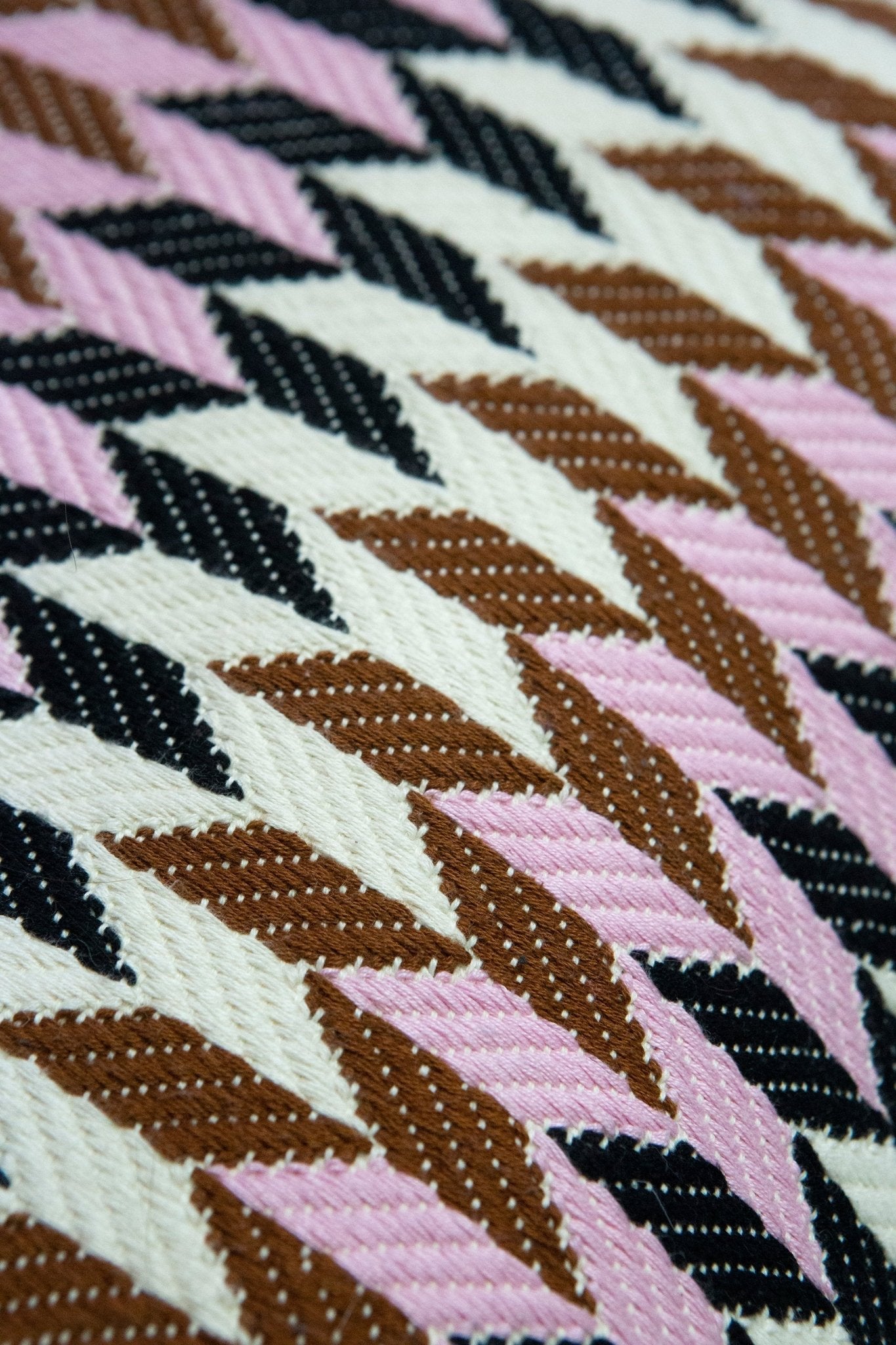 Almolonga 70s Dream Pillow - Pink & Brown 20" x 20" - mosswell.us