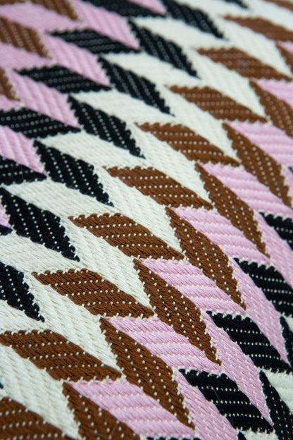 Almolonga 70s Dream Pillow - Pink & Brown 20" x 20" - mosswell.us
