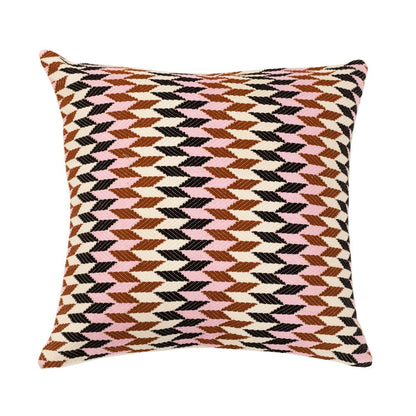 Almolonga 70s Dream Pillow - Pink & Brown 20" x 20" - mosswell.us