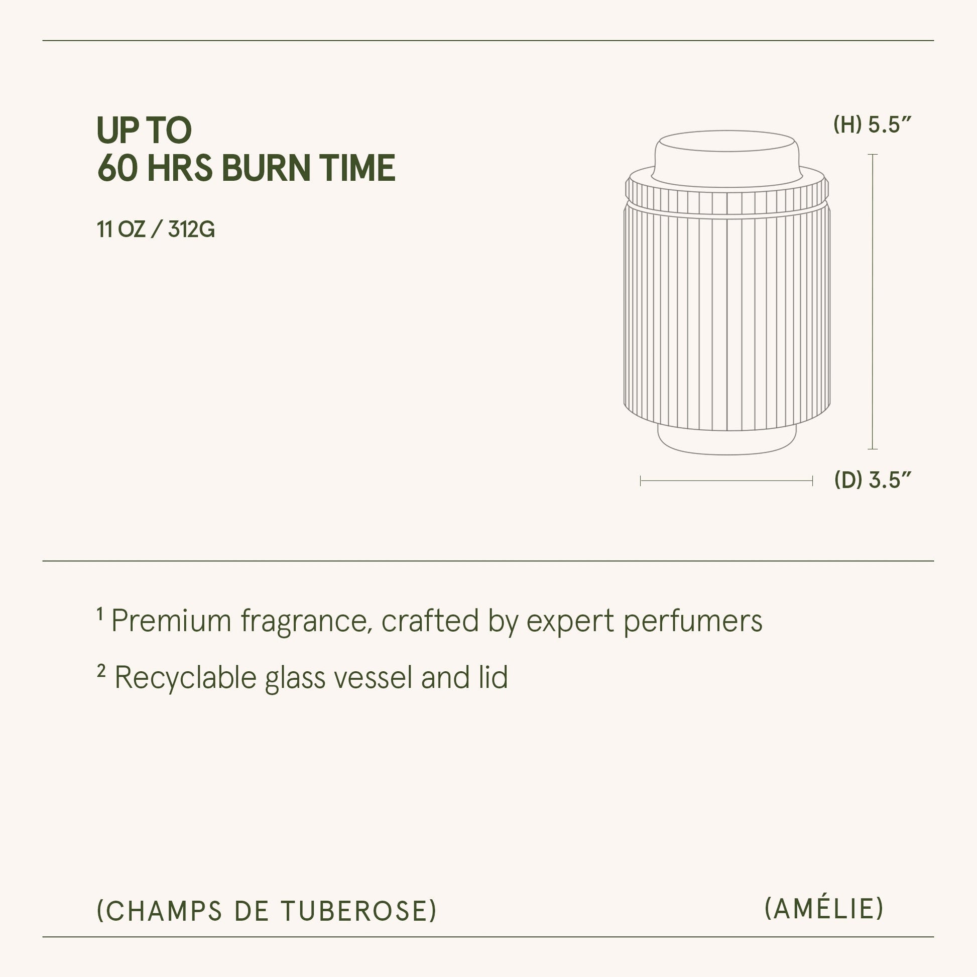 Amélie – Champs de Tuberose Candle - mosswell.us