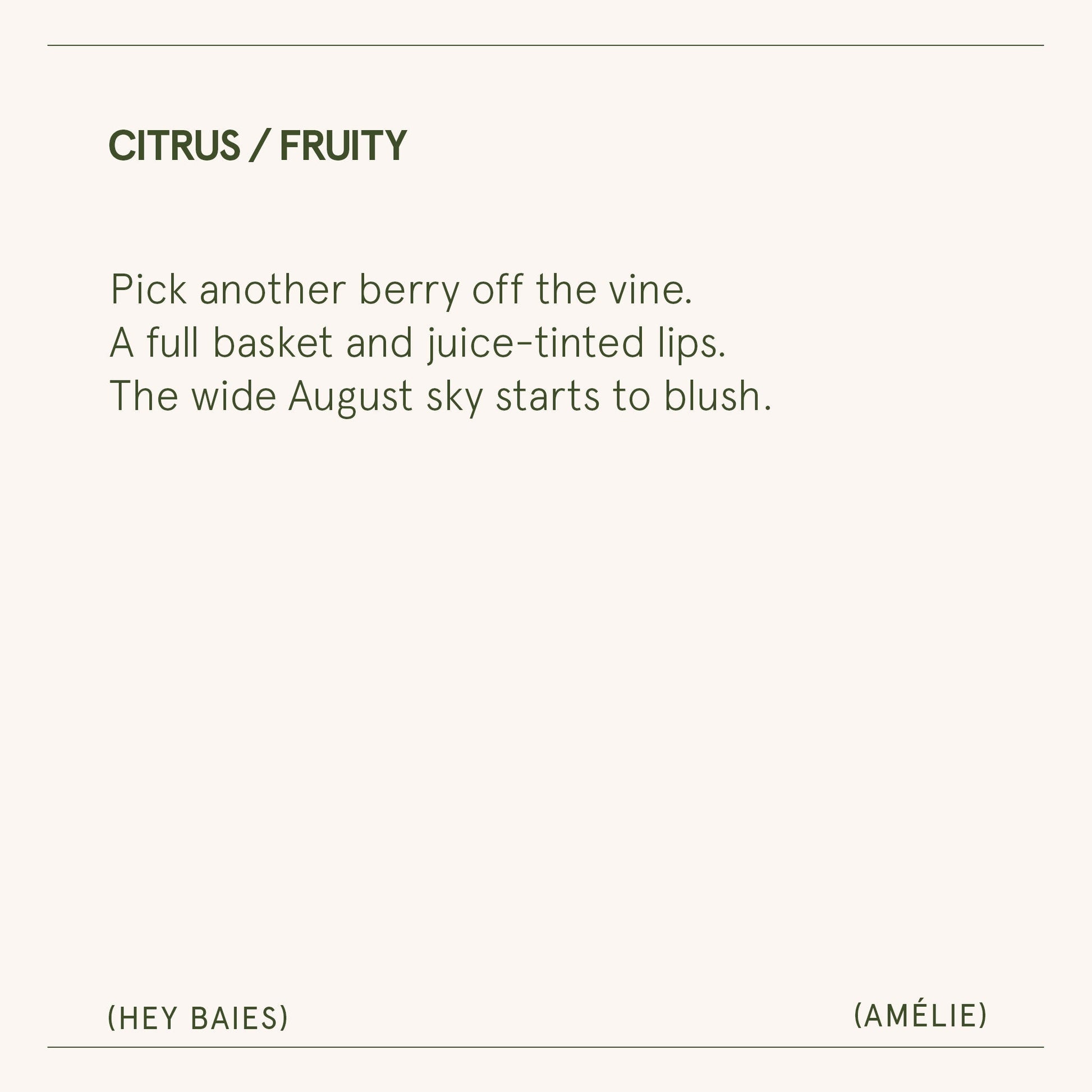 Amélie – Hey Baies Candle - mosswell.us