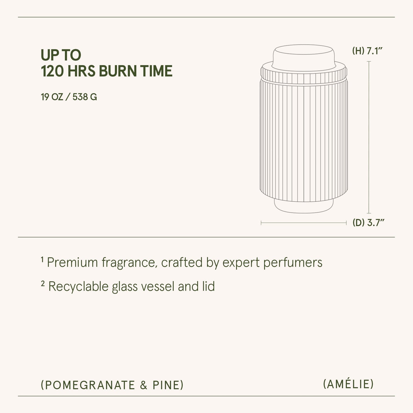 Amélie – Pomegranate & Pine Candle - mosswell.us