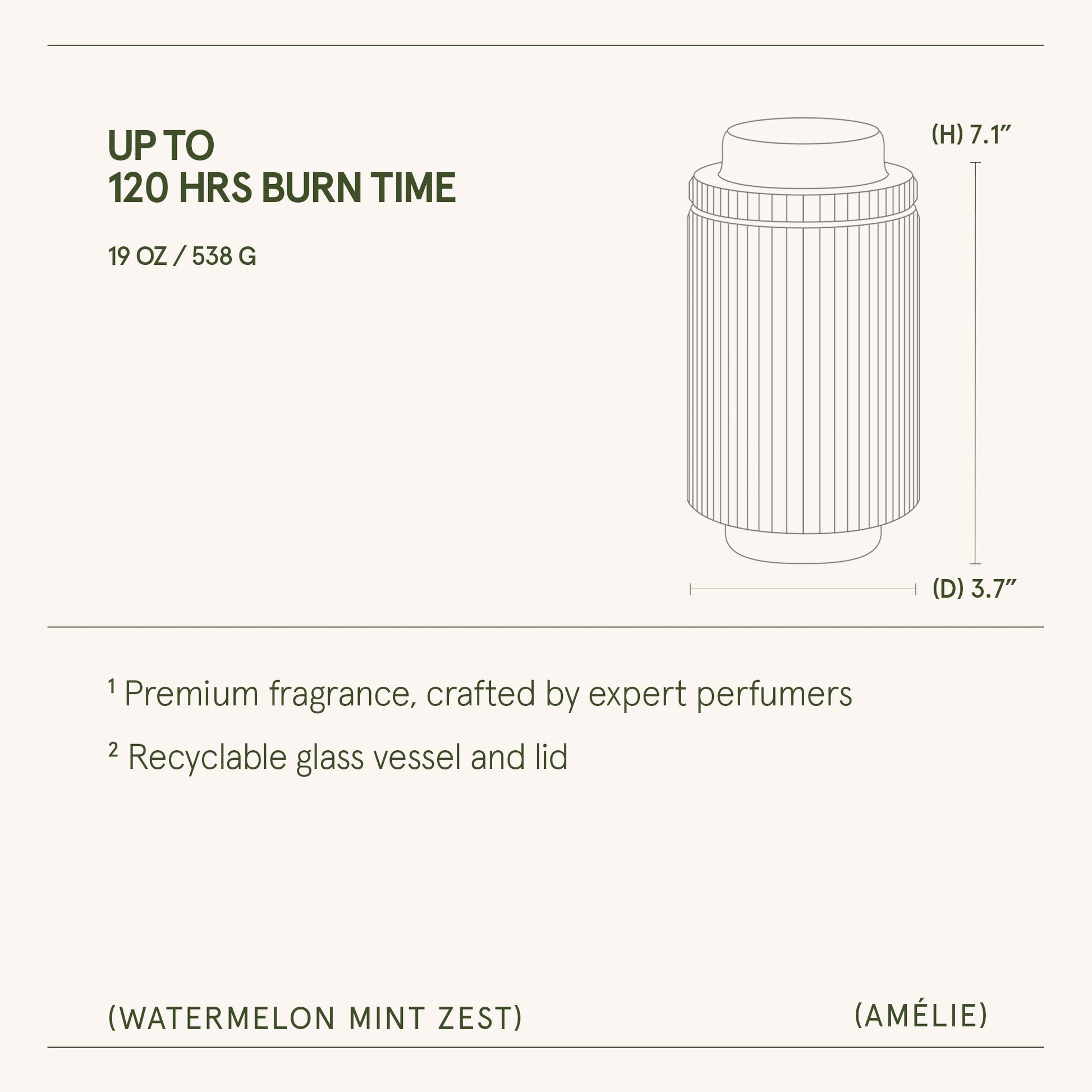 Amélie – Watermelon Mint Zest Candle - mosswell.us