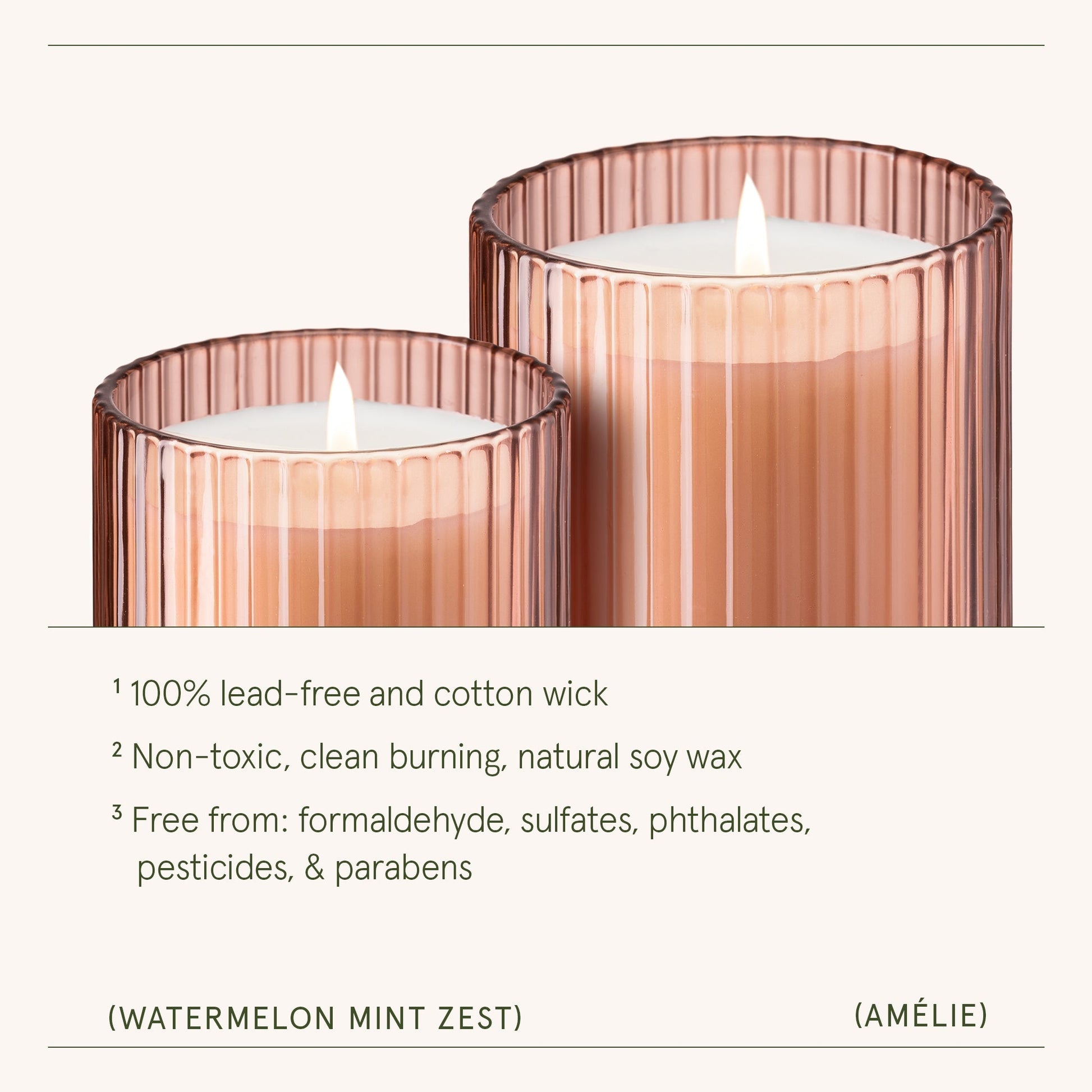 Amélie – Watermelon Mint Zest Candle - mosswell.us