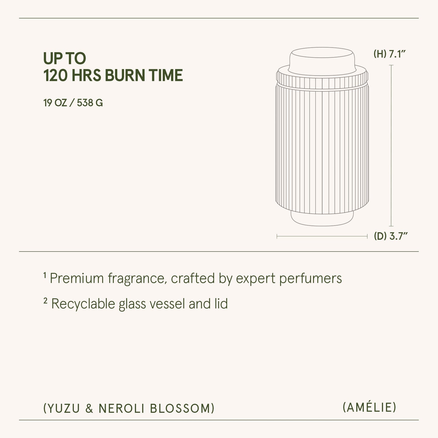 Amélie – Yuzu & Neroli Blossom Candle - mosswell.us