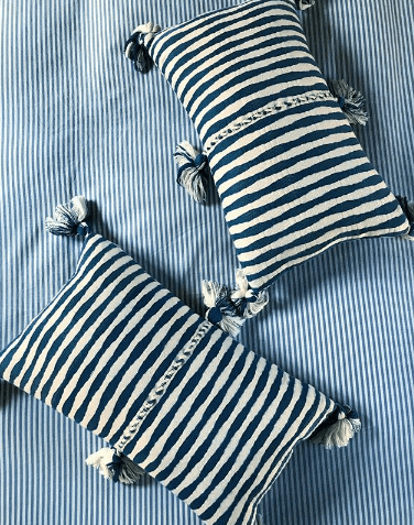 Antigua Pillow - Dark Teal Blue - mosswell.us