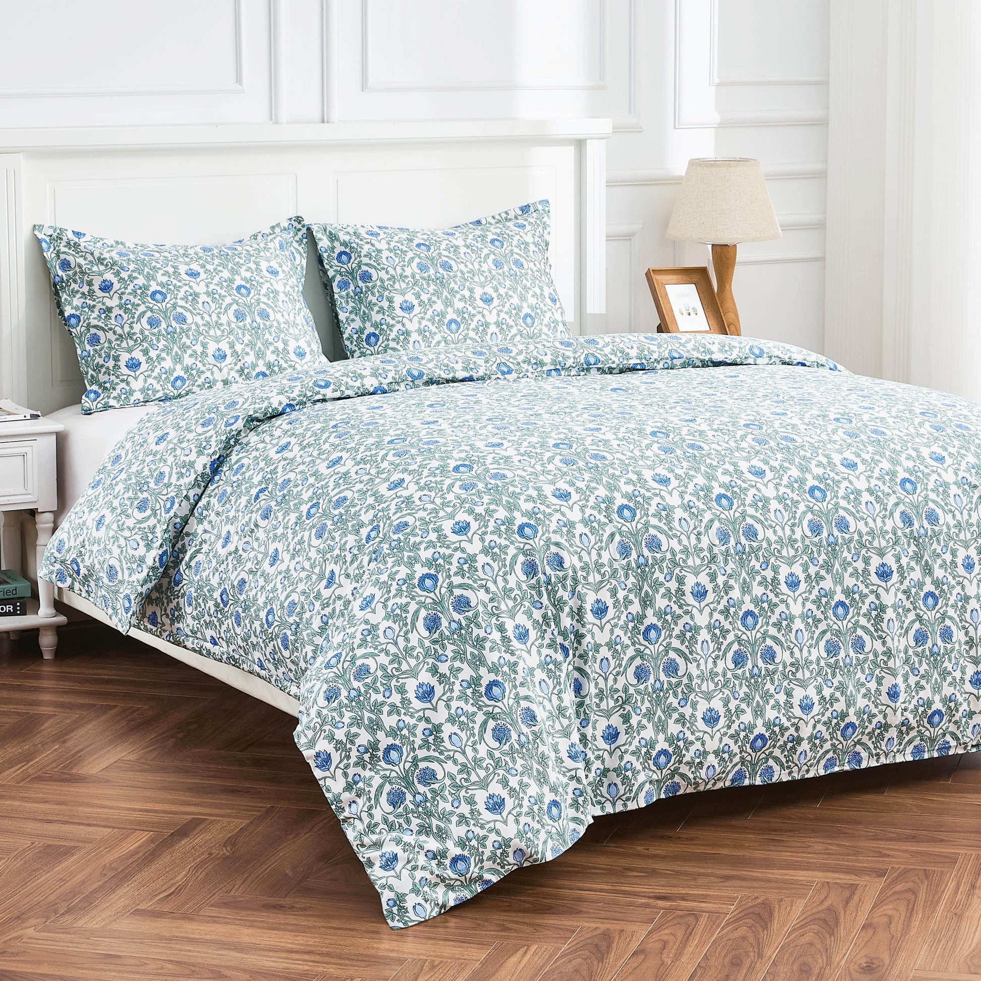 Arts & Crafts Floral Printed Duvet Set - mosswell.us