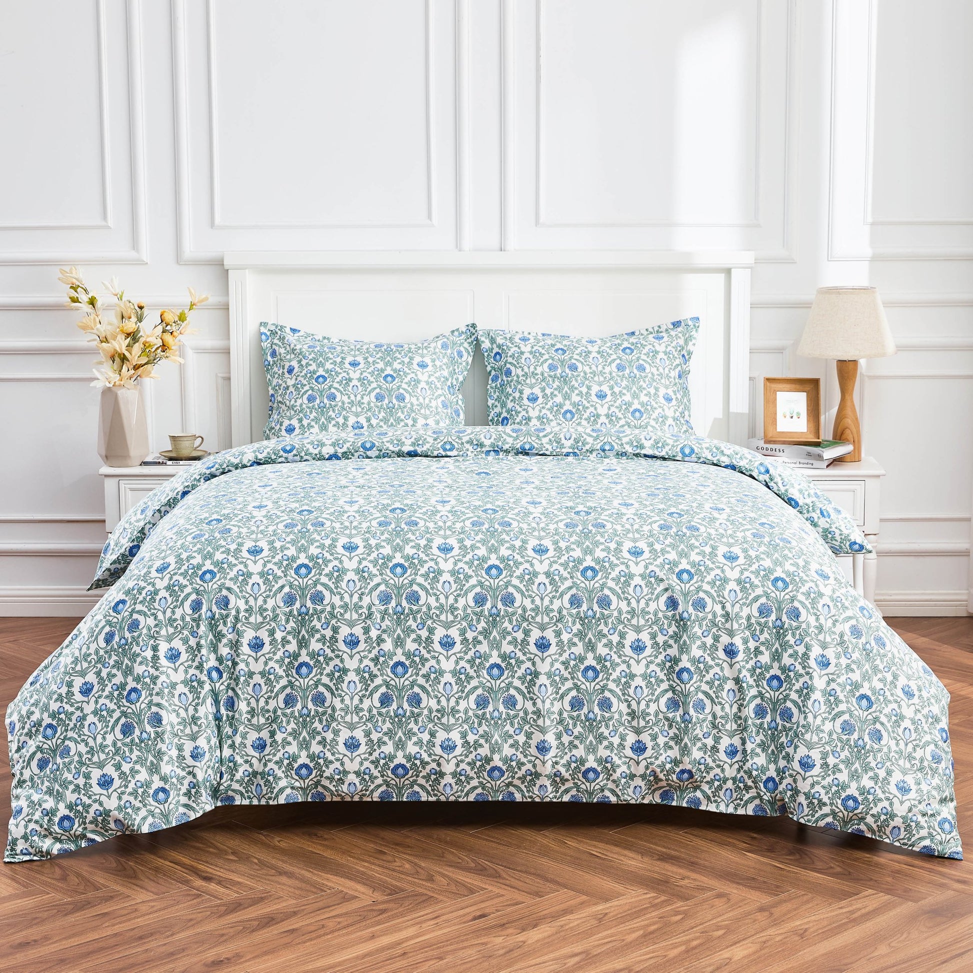 Arts & Crafts Floral Printed Duvet Set - mosswell.us
