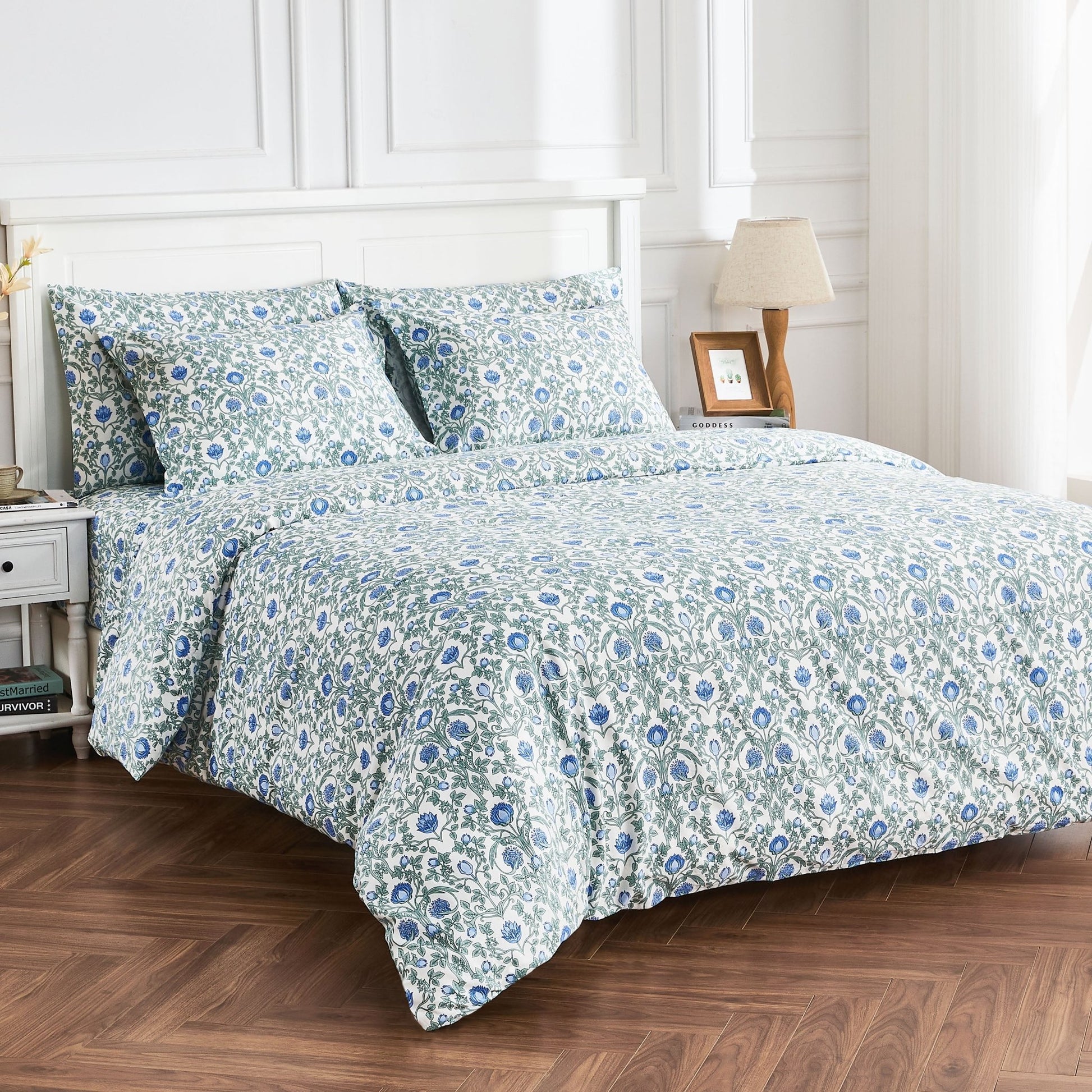 Arts & Crafts Floral Printed Duvet Set - mosswell.us