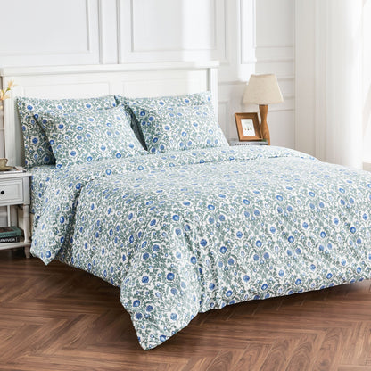 Arts & Crafts Floral Printed Duvet Set - mosswell.us