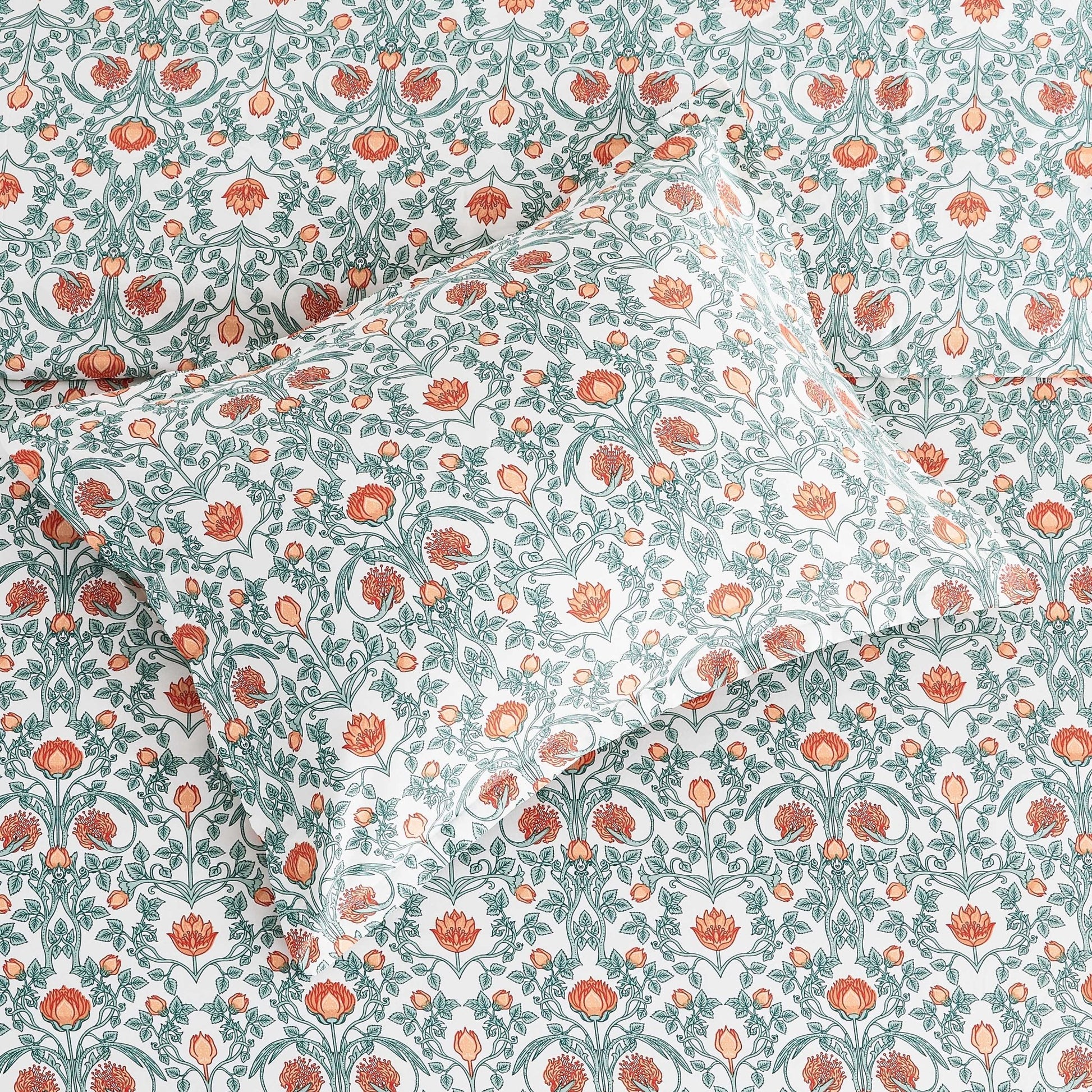 Arts & Crafts Floral Printed Duvet Set - mosswell.us