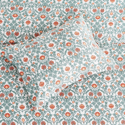 Arts & Crafts Floral Printed Duvet Set - mosswell.us
