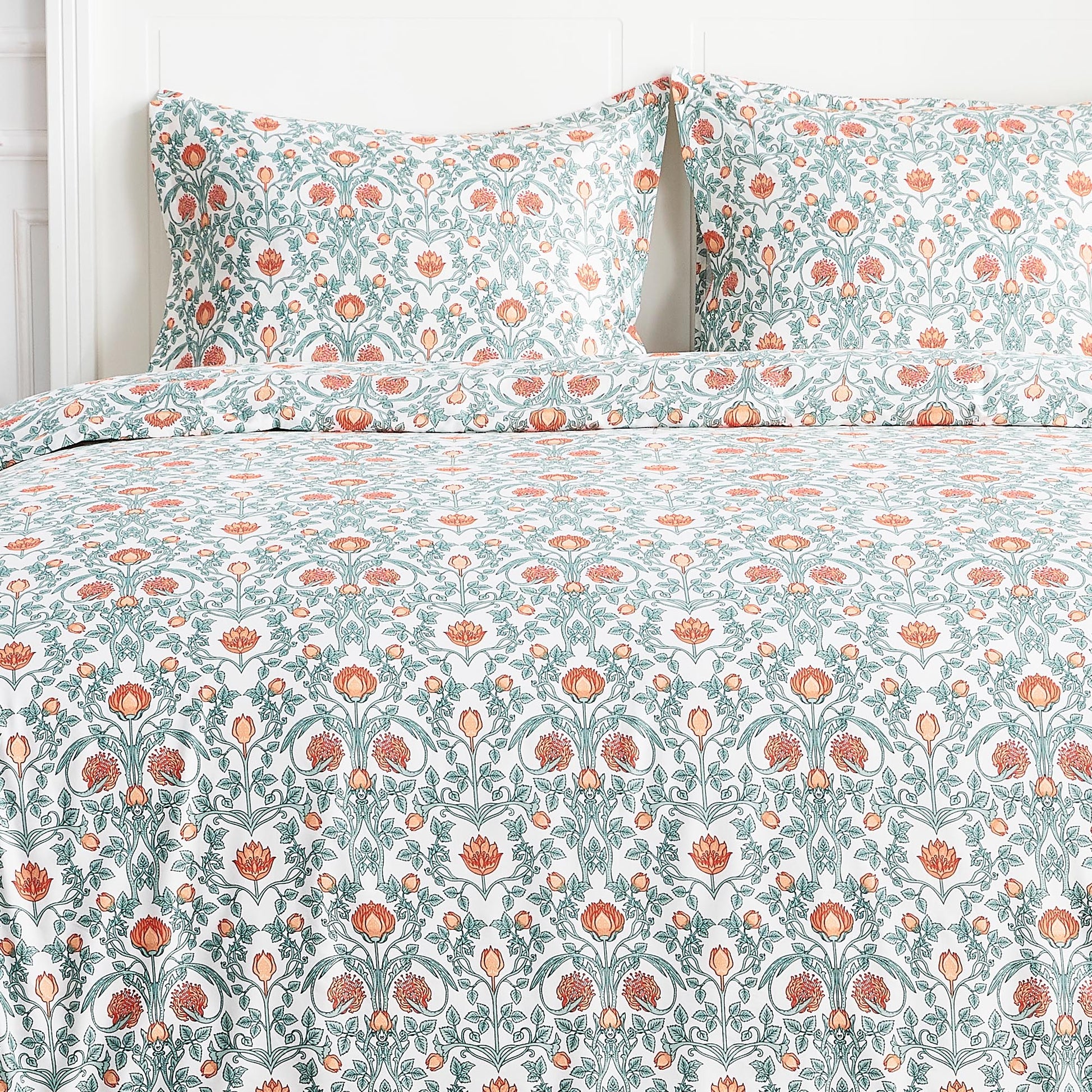 Arts & Crafts Floral Printed Duvet Set - mosswell.us