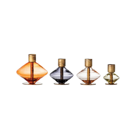 Blown Glass Candle Holders - mosswell.us