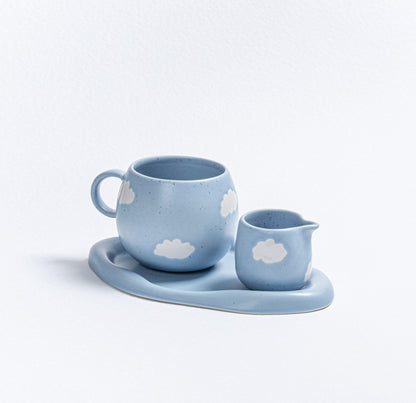 Blue Ball Mug 17oz / 500ml stoneware ceramic — Cloud Collection - mosswell.us