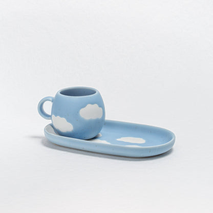 Blue Mini Tray stoneware ceramic — Cloud Collection - mosswell.us