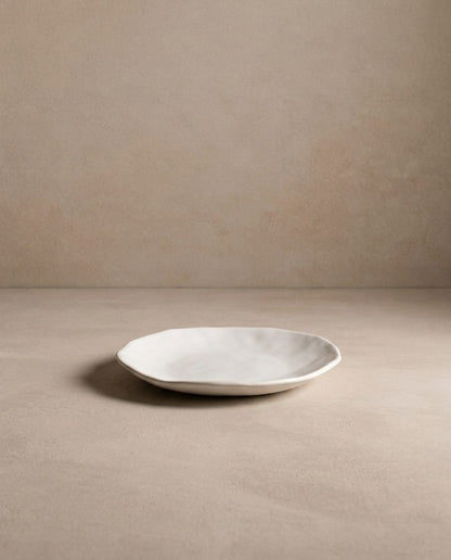 Set of 16 White stoneware ceramic Dinnerware — Pure Collection