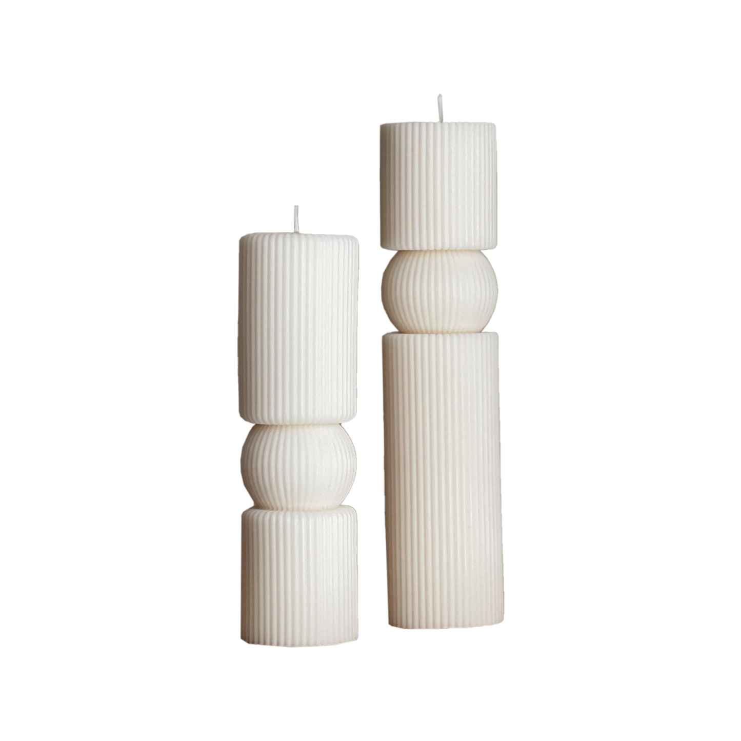 Roman Ribbed Pillar Candle