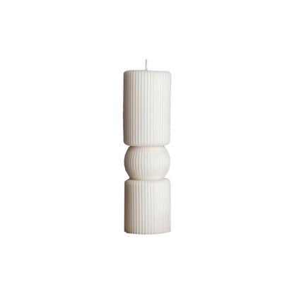 Roman Ribbed Pillar Candle