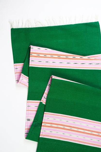 Cantel Runner - Grass & Pink - mosswell.us