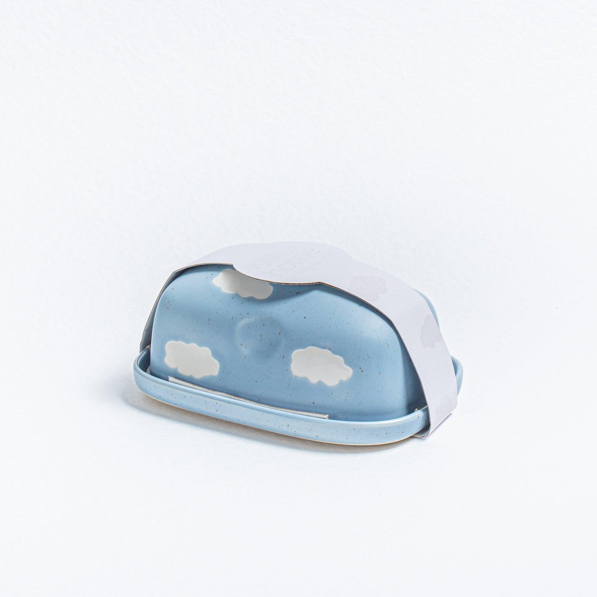 Cloud Blue Butter Dish stoneware ceramic - mosswell.us