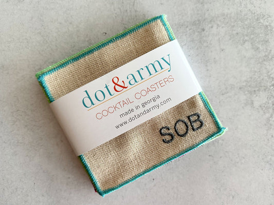 Colorful Sweary Cocktail Coasters, set of 8 - mosswell.us