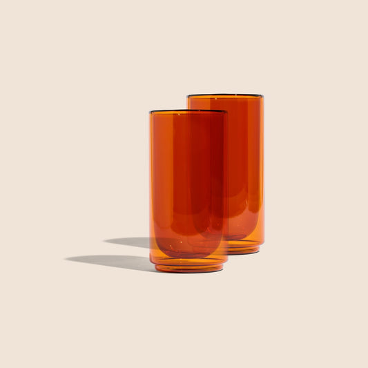 Cove 16oz Glass Pint - Set of 2 - Amber - mosswell.us